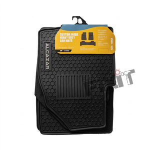 Lite Hyundai Alcazar (2021-Present) Custom Fit Latex Car Floor Mats – XM Lite | Waterproof & Anti-Skid Compatible with HYUNDAI ALCAZAR (SX2 FL) Vehicle