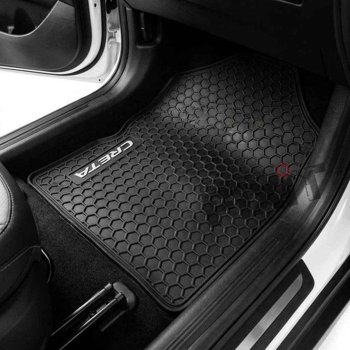 Hyundai Creta (2020-Present) Custom Fit Latex Car Floor Mats - Lite | Waterproof & Anti-Skid | Lite – Installed Photo