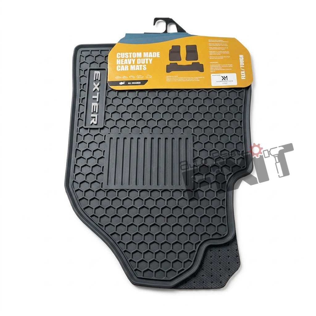 Lite Hyundai Exter (2023-Present) Custom Fit Latex Car Floor Mats – XM Lite | Waterproof & Anti-Skid Compatible with HYUNDAI EXTER (AI3) Vehicle