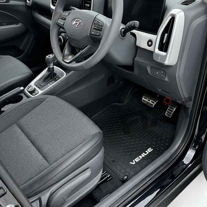 Hyundai Venue (2019-Present) Custom Fit Latex Car Floor Mats - Lite | Waterproof & Anti-Skid | Lite – Close-Up Detail