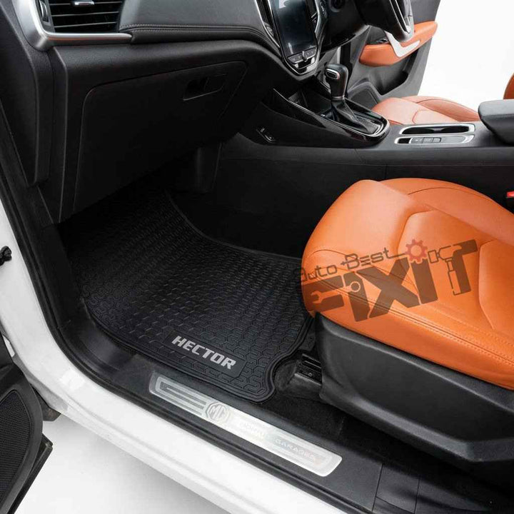 MG Hector Plus 7-Seater (2019-Present) Custom Fit Latex Car Floor Mats – Installed Photo