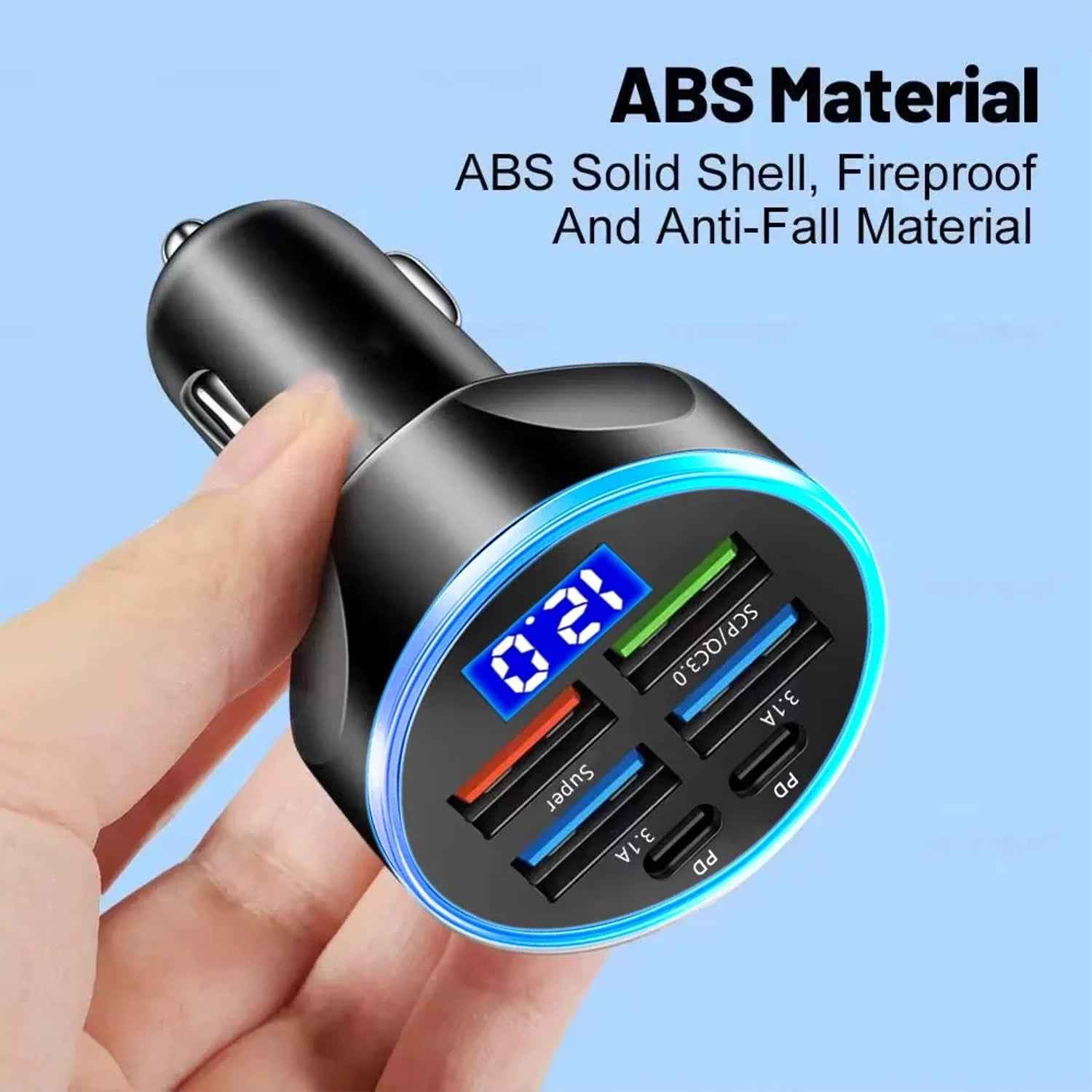 Multi-port Fast Car Charger For 12v24v Vehicles 4-usb Smart Adapter