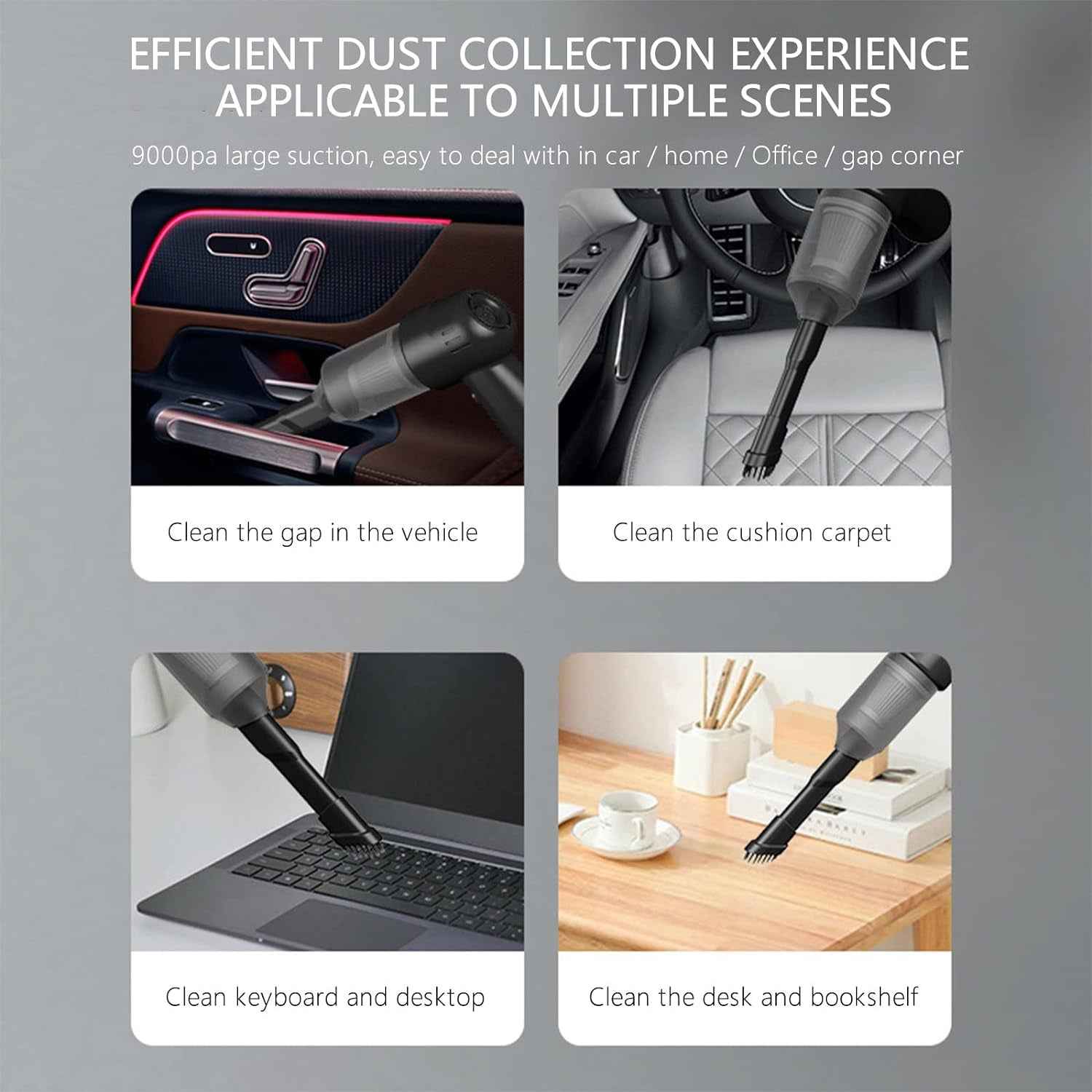 3 In 1 Car Mini Vacuum Cleaner With Blower Wireless Portable Rechargeable Handheld High Power Suction Vacuum Cleaning Machine For Home Car Computer Keyboard Cordless Air Blowing Dusting