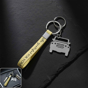 Stylish Dual-keyring Metal Car Keychain Set (1 Set)