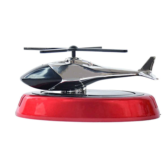 Solar-powered Rotating Helicopter Car Air Freshener with Essential Oil Diffuser