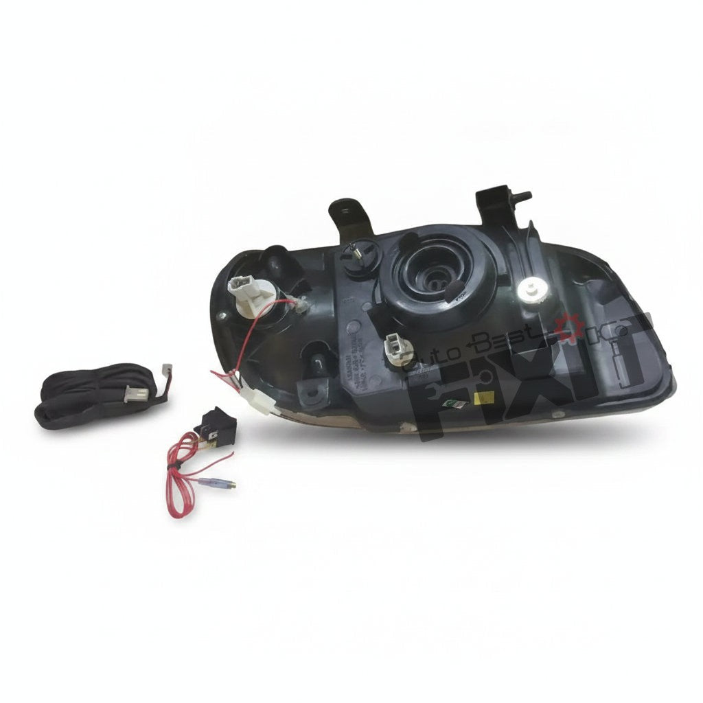 LUMAX HEAD LIGHT ASSEMBLY ALT T-2 WITHOUT MTR-DRL-LEFT-ALTO 2005-2010 PTL Compatible with MARUTI ALTO Vehicle_1