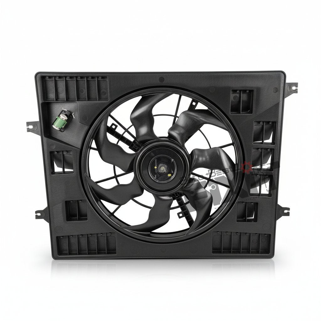HANON Fan & Shroud Assy | MAHINDRA XUV 500 1ST GEN (2011-2015), XUV 500 2ND GEN (2015-2018), XUV 500 2ND GEN F/L (2018-2022) DSL/PTL Compatible with MAHINDRA XUV 500 Vehicle