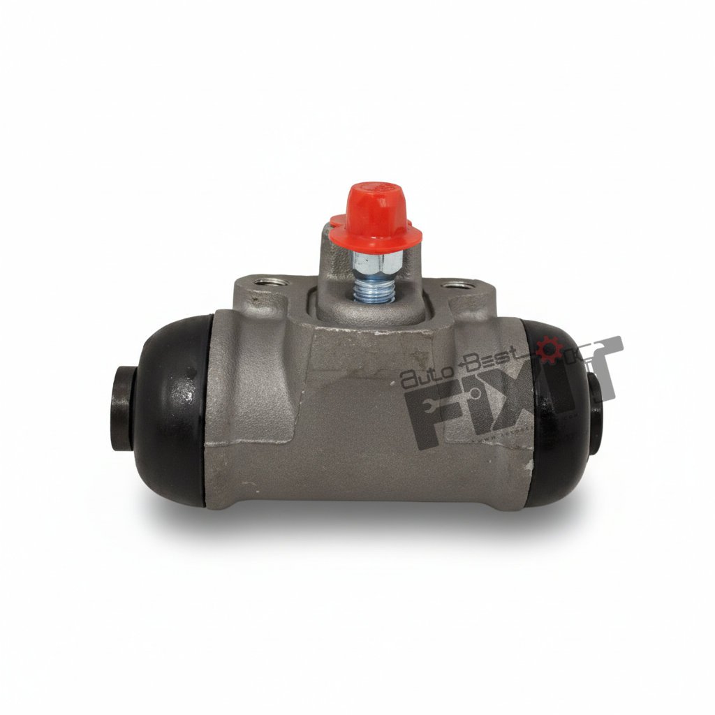 High-performance wheel brake cylinder replacement for Fabia 2008-2014 / Octavia 2002-2011 / Rapid 2011-2022 showing heavy-duty connector pins and clean unit housing assembly.