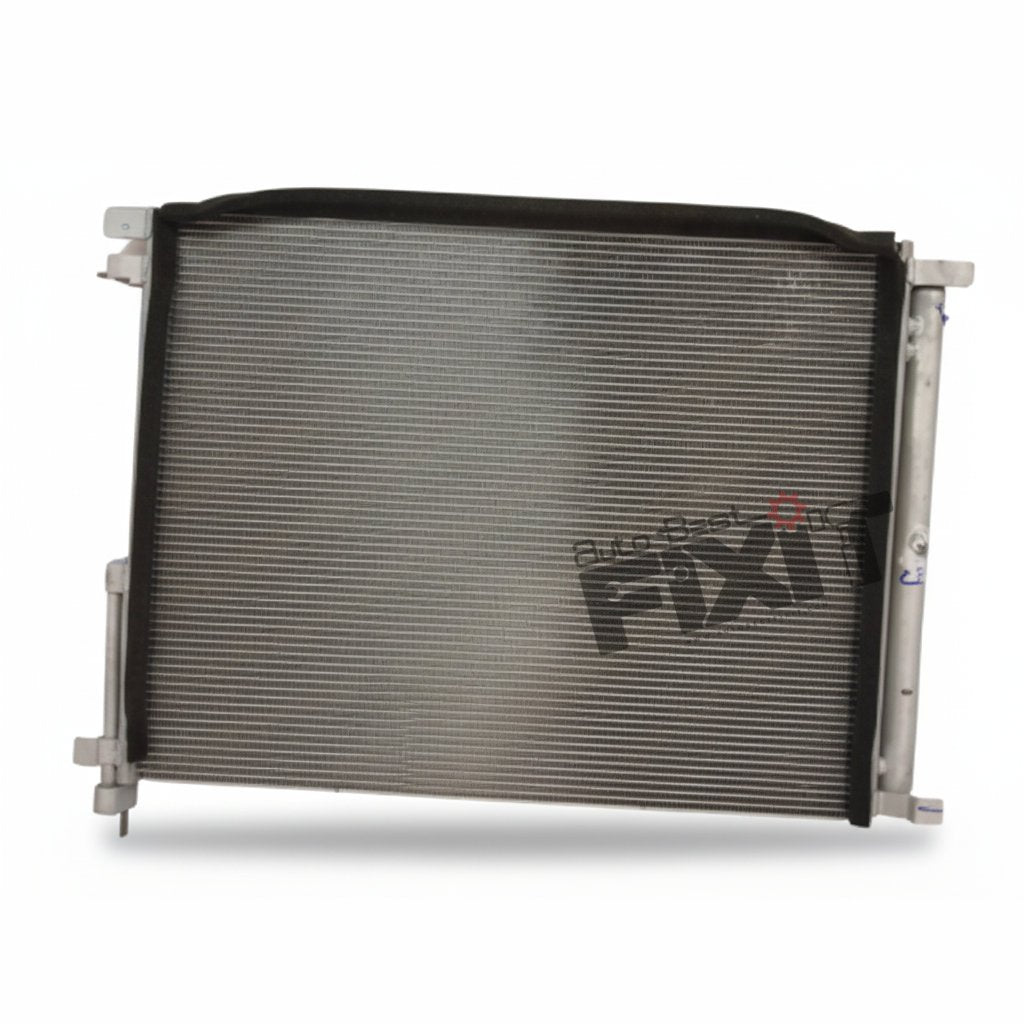 High-performance condenser marazzo 1.5 l diesel | mahindra marazzo (2018 replacement for 2024) Diesel showing heavy-duty connector pins and clean unit housing assembly.
