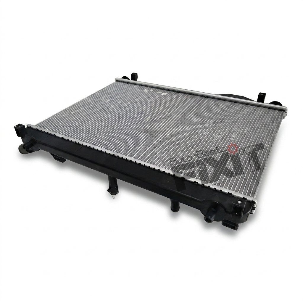High-performance radiator assy | maruti ertiga 2nd gen (2018 replacement for 2020), Swift 3rd Gen (2018-2020), Swift Dzire 3rd Gen (2017-2020) Diesel showing heavy-duty connector pins and clean unit housing assembly.
