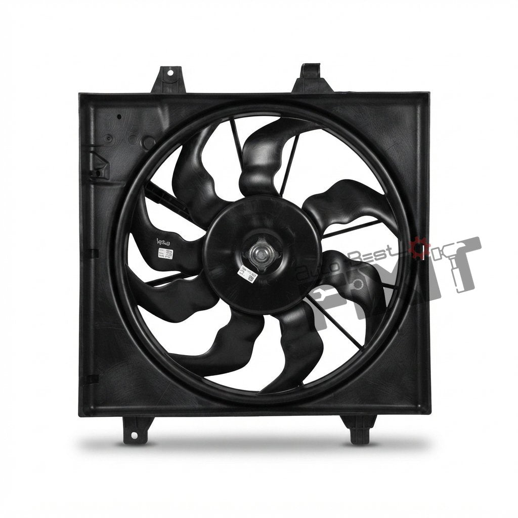HANON FAN & SHROUD ASSY 120W | HYUNDAI AURA 1ST GEN (2020-2023), AURA 1ST GEN F/L (2023), GRAND I10 NIOS (2019-2022), GRAND I10 NIOS F/L (2023) DSL/PTL Compatible with HYUNDAI AURA Vehicle