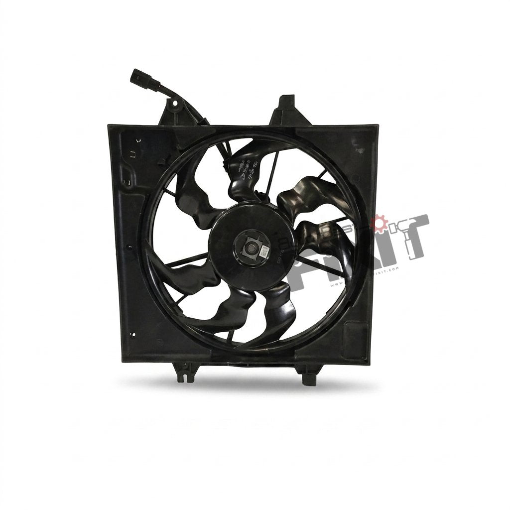 High-performance fan & shroud assy u2 | hyundai aura 1st gen (2020 replacement for 2023), Grand I10 Nios (2019-2022) Diesel showing heavy-duty connector pins and clean unit housing assembly.