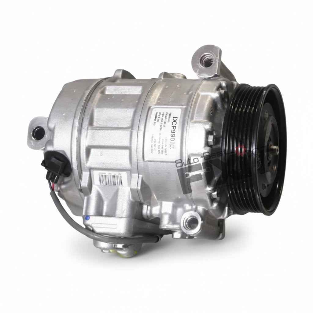 High-performance compressor replacement for Bmw 5(2003 ~ 2010),6 (2004 ~ 2010),7 (2001~) showing heavy-duty connector pins and clean unit housing assembly.