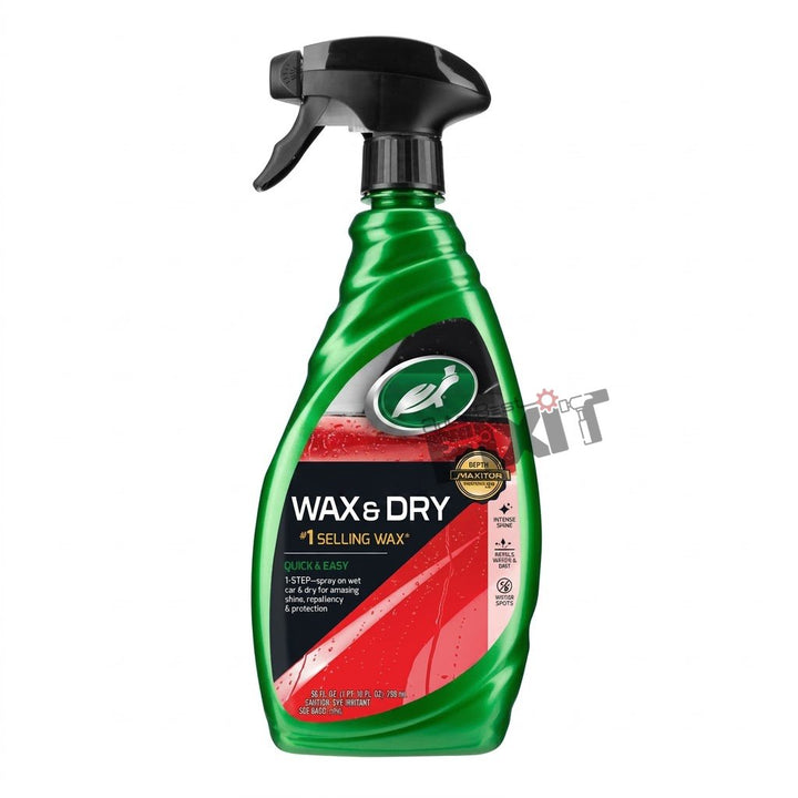 Turtle Wax Quick & Easy Wax & Dry Spray Wax 754 ml | Spray Car Wax for High Gloss Shine & Paint Protection