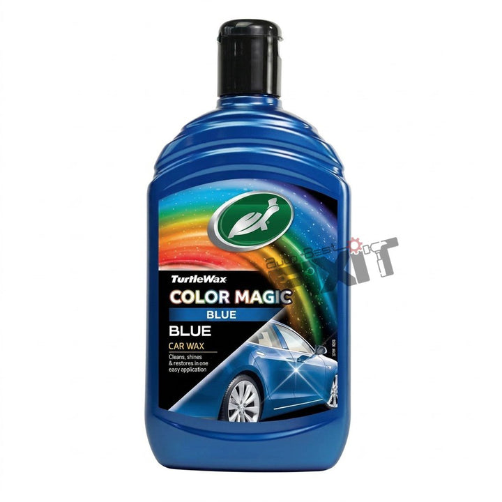 Turtle Wax Color Magic Ultra Blue Car Wax 500 ml | Colour Car Wax to Hide Swirls & Restore Paint Shine