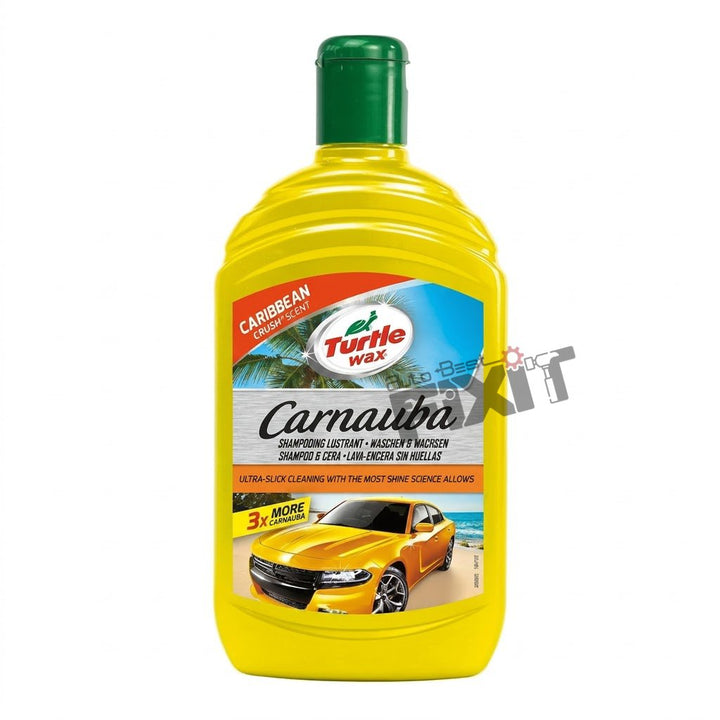 Turtle Wax Carnauba Tropical Wash & Wax Car Shampoo 500 ml | Car Wash Shampoo with Wax for Foam Wash & Shine