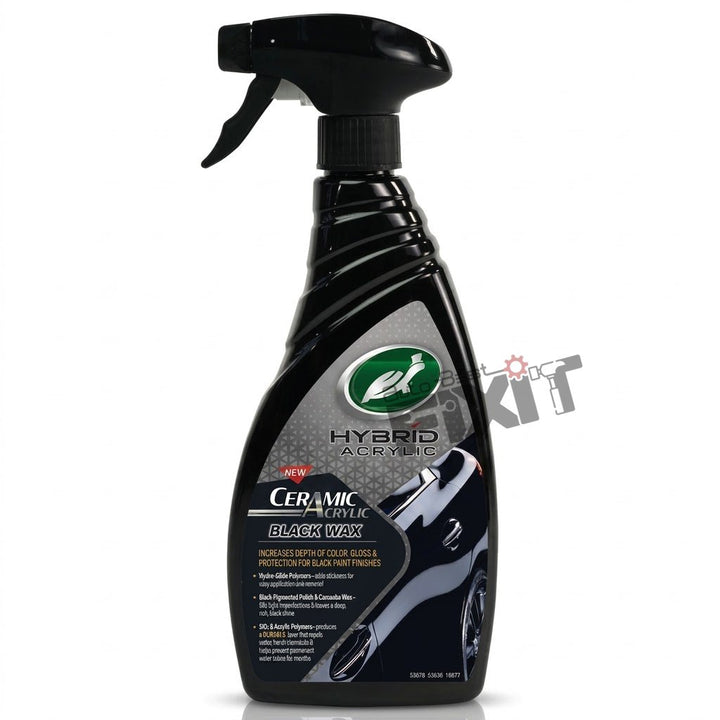 Turtle Wax Hybrid Solutions Ceramic Black Wax 500 ml | Colour Car Wax to Hide Swirls & Restore Paint Shine