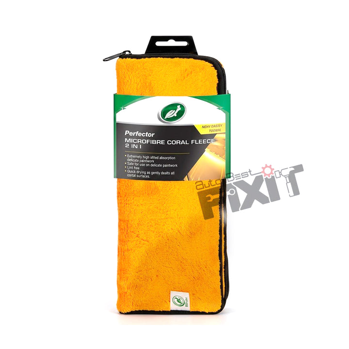 Turtle Wax Coral Fleece Microfiber Cloth 40x60 cm 850 GSM | Microfiber Cloth for Car Cleaning, Drying & Polishing