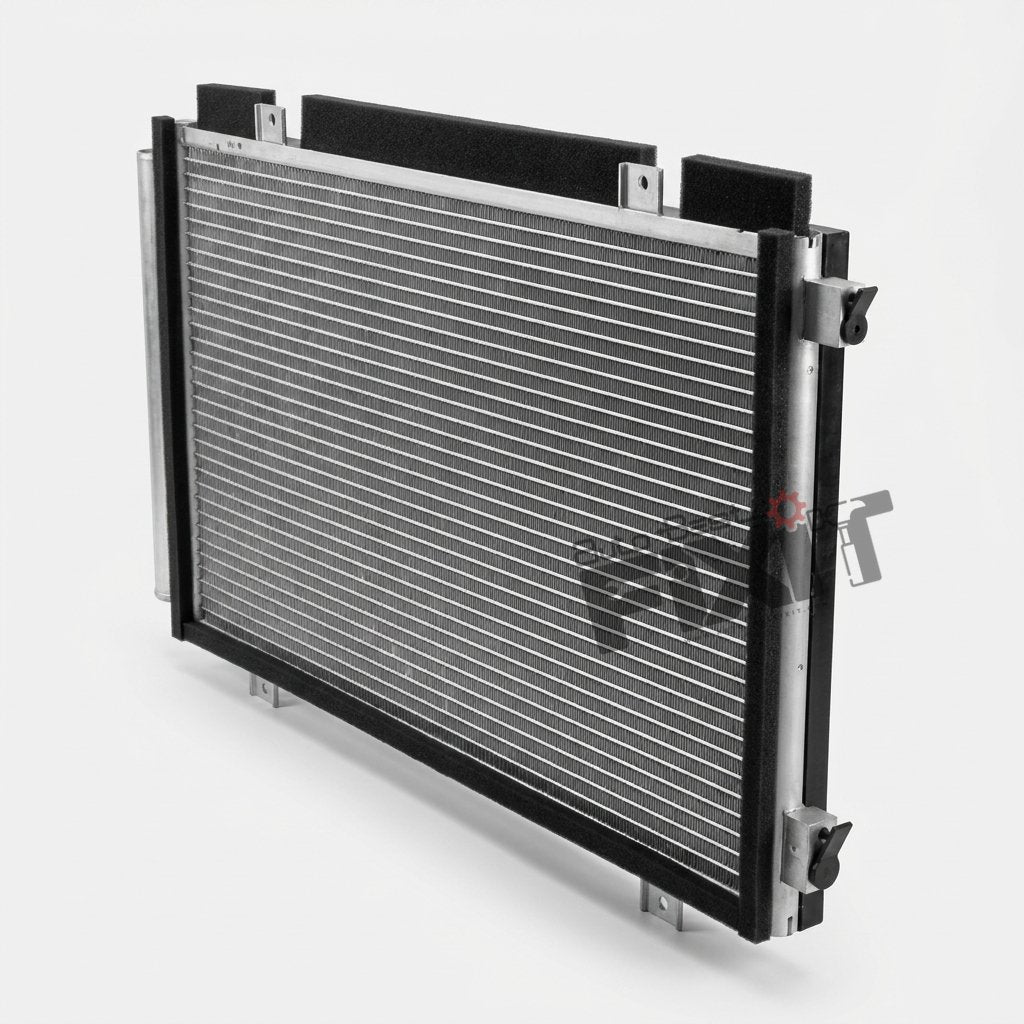 High-performance ciaz petrol condenser | maruti ciaz 1st gen (2014 replacement for 2018) Petrol showing heavy-duty connector pins and clean unit housing assembly.
