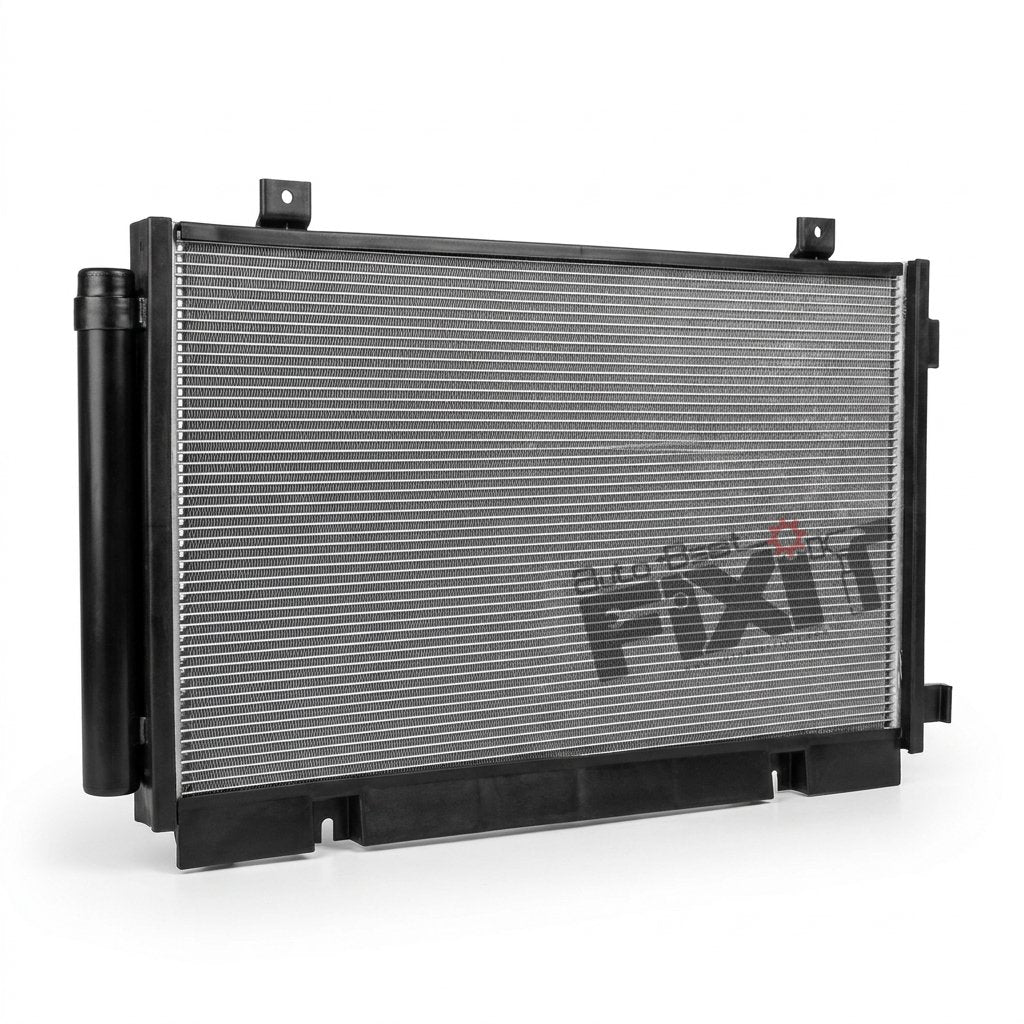 High-performance ciaz petrol new condenser | maruti ciaz 1st gen f/l (2018 replacement for 2020) Petrol showing heavy-duty connector pins and clean unit housing assembly.