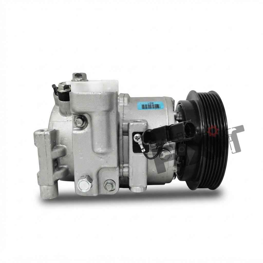 MOBIS (HYUNDAI, KIA) COMPRESSOR ASSY-I20 1ST GEN 2012-2014 PTL/VERNA FLUIDIC 4TH GEN 2011-2014 PTL Compatible Vehicle - Alternate Angle