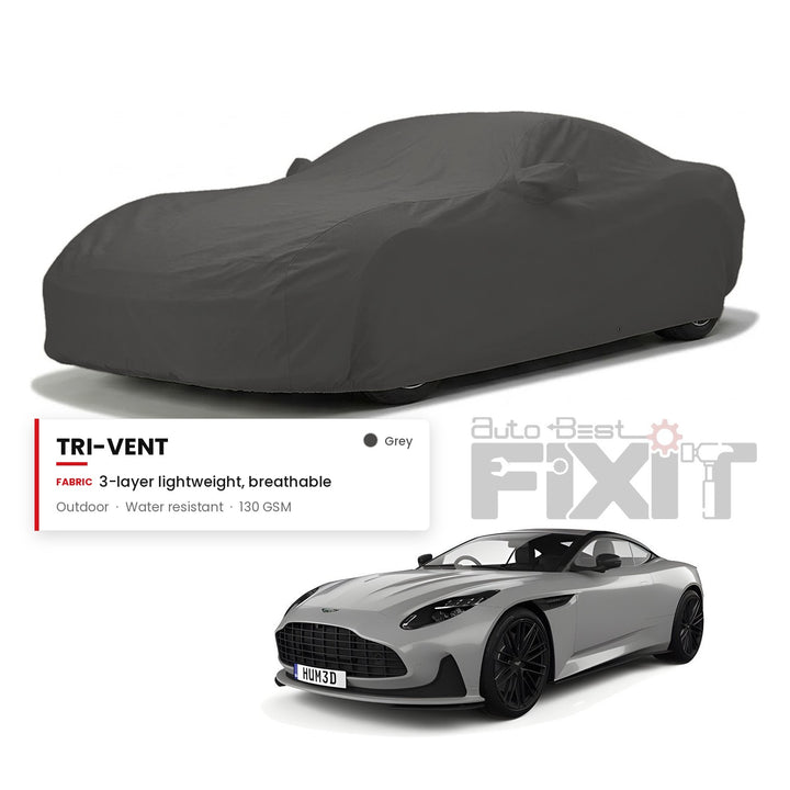 Aston Martin DB12 Car Body Cover Waterproof, Scratch Proof with Cotton Lining, Mirror & Antenna Pockets