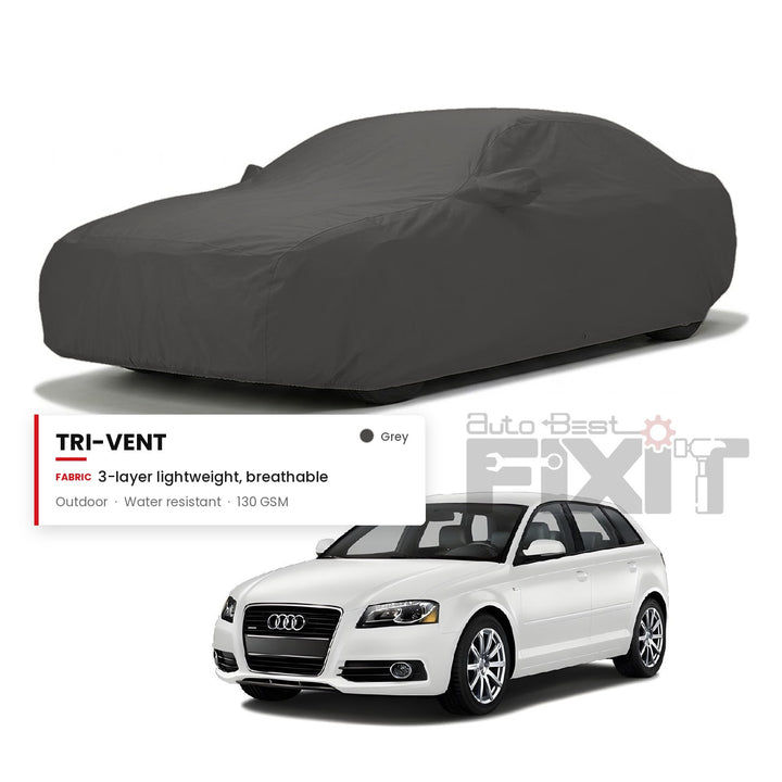 Audi A3 Car Body Cover Waterproof, Scratch Proof with Cotton Lining, Mirror & Antenna Pockets