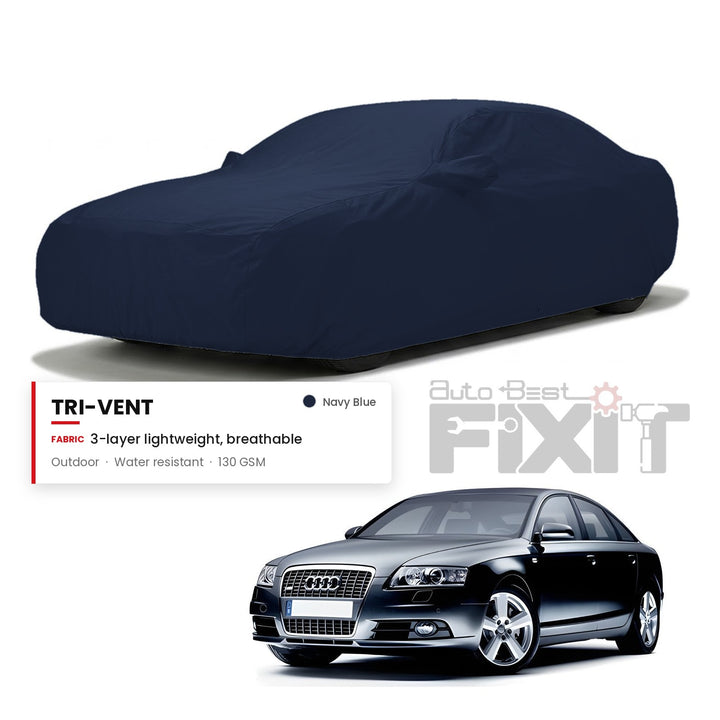 Audi A6 Car Body Cover Waterproof, Scratch Proof with Cotton Lining, Mirror & Antenna Pockets