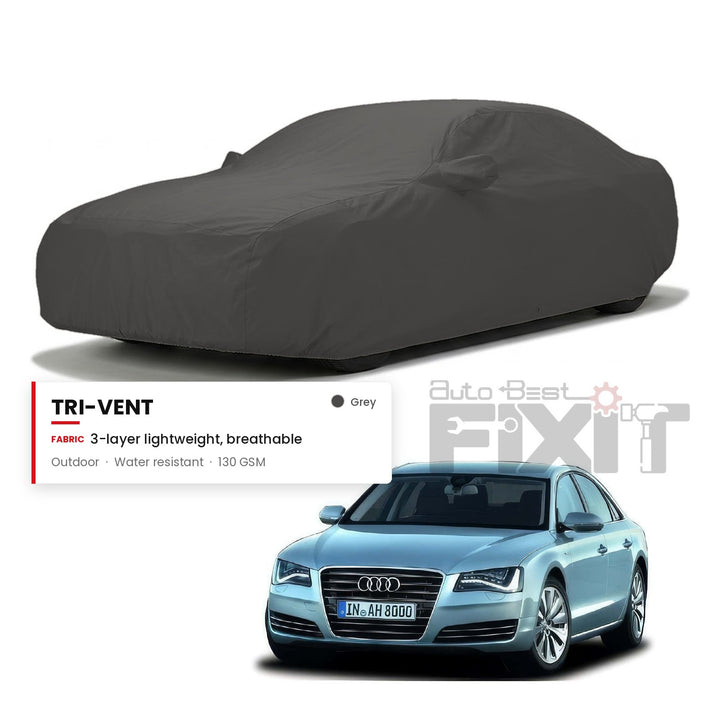 Audi A8 Car Body Cover Waterproof, Scratch Proof with Cotton Lining, Mirror & Antenna Pockets