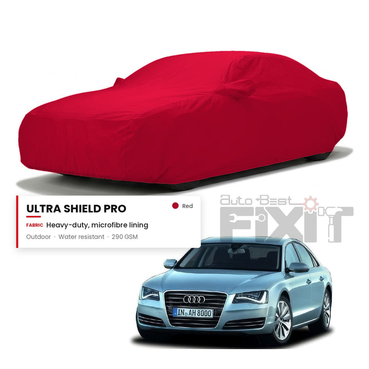 Audi A8 Car Body Cover Waterproof, Scratch Proof with Cotton Lining, Mirror & Antenna Pockets