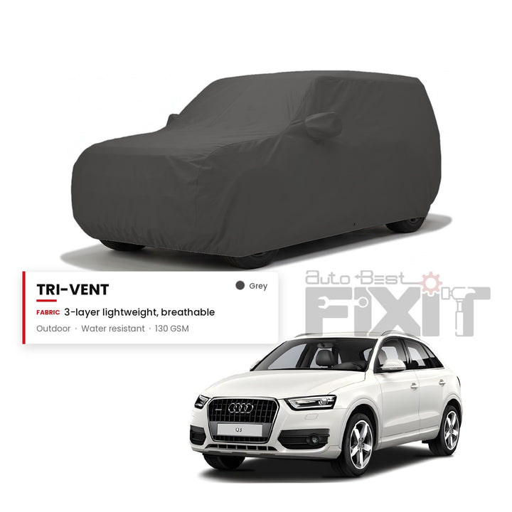 Audi Q3 Car Body Cover Waterproof, Scratch Proof with Cotton Lining, Mirror & Antenna Pockets