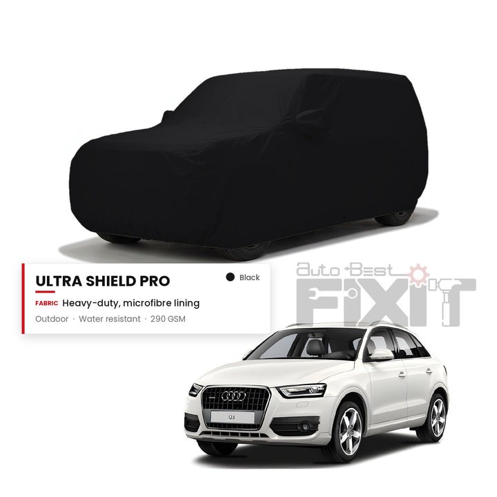 Audi Q3 Car Body Cover Waterproof, Scratch Proof with Cotton Lining, Mirror & Antenna Pockets