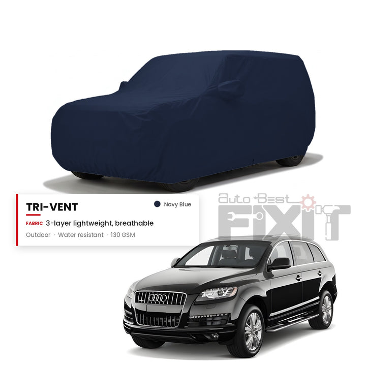 Audi Q7 Car Body Cover Waterproof, Scratch Proof with Cotton Lining, Mirror & Antenna Pockets