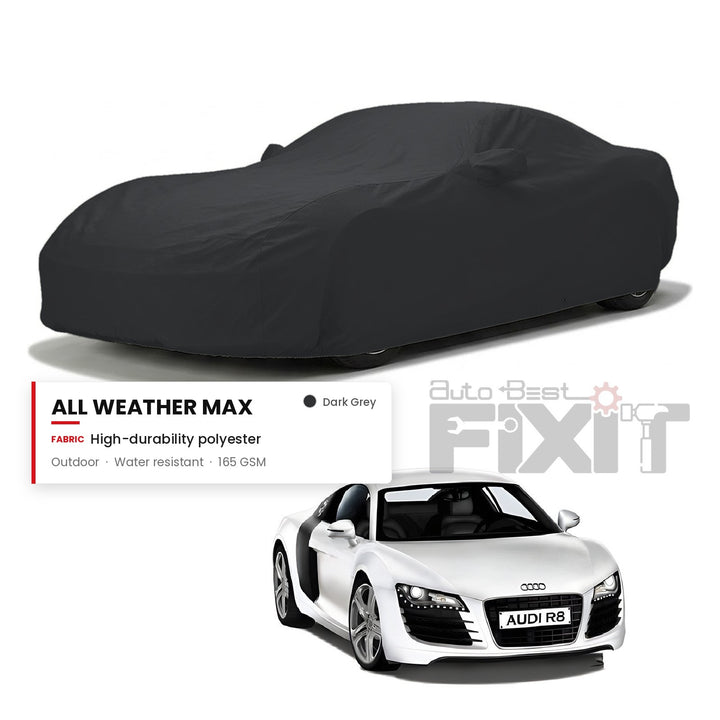 Audi R8 Car Body Cover Waterproof, Scratch Proof with Cotton Lining, Mirror & Antenna Pockets