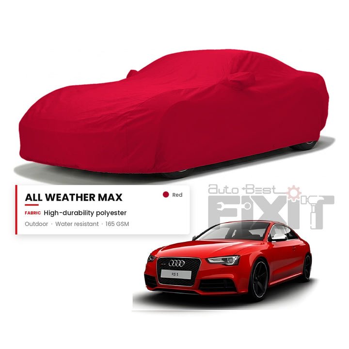 Audi RS5 Car Body Cover Waterproof, Scratch Proof with Cotton Lining, Mirror & Antenna Pockets
