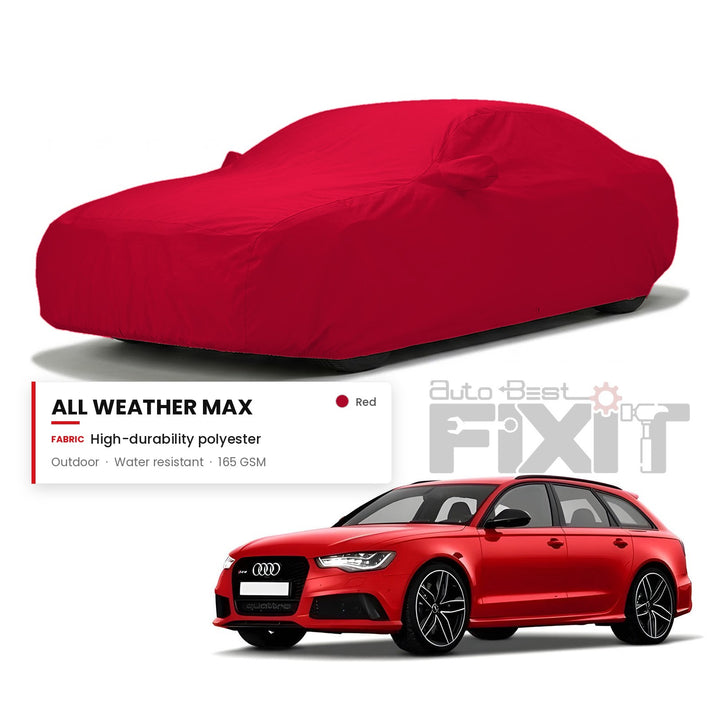 Audi RS6 Car Body Cover Waterproof, Scratch Proof with Cotton Lining, Mirror & Antenna Pockets