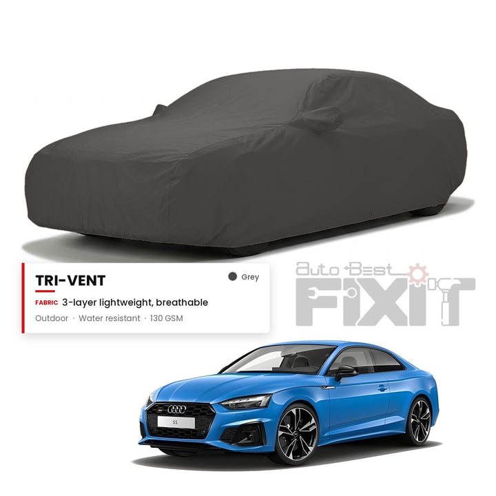 Audi S5 Car Body Cover Waterproof, Scratch Proof with Cotton Lining, Mirror & Antenna Pockets