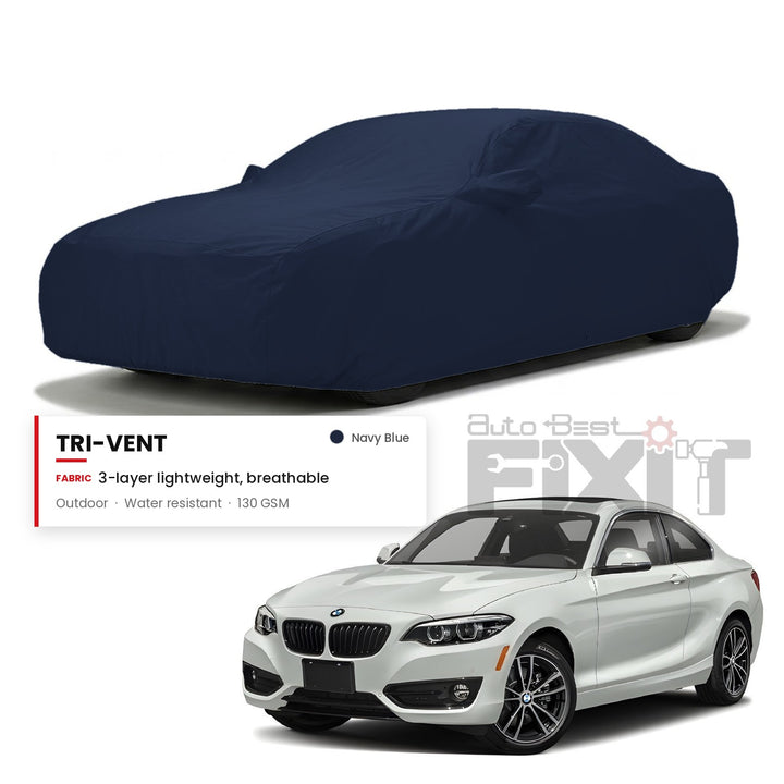 BMW 2 Series Car Body Cover Waterproof, Scratch Proof with Cotton Lining, Mirror & Antenna Pockets