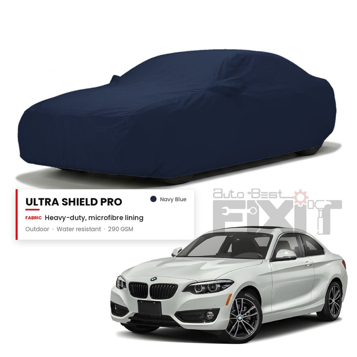 BMW 2 Series Car Body Cover Waterproof, Scratch Proof with Cotton Lining, Mirror & Antenna Pockets