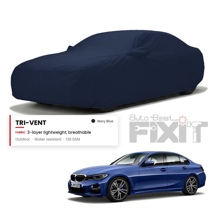 BMW 3 Series Car Body Cover Waterproof, Scratch Proof with Cotton Lining, Mirror & Antenna Pockets