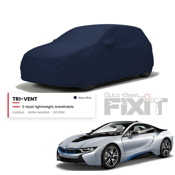 BMW i3 Car Body Cover Waterproof, Scratch Proof with Cotton Lining, Mirror & Antenna Pockets