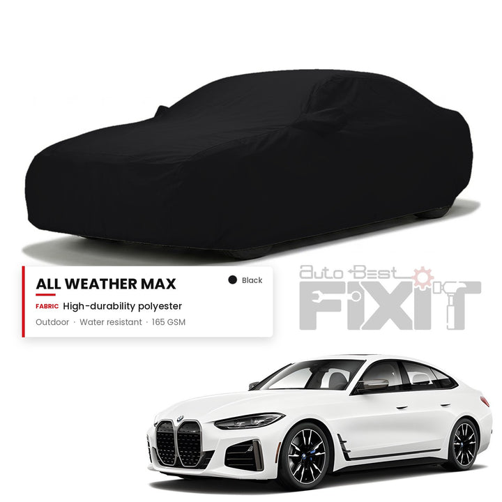 BMW i4 Car Body Cover Waterproof, Scratch Proof with Cotton Lining, Mirror & Antenna Pockets