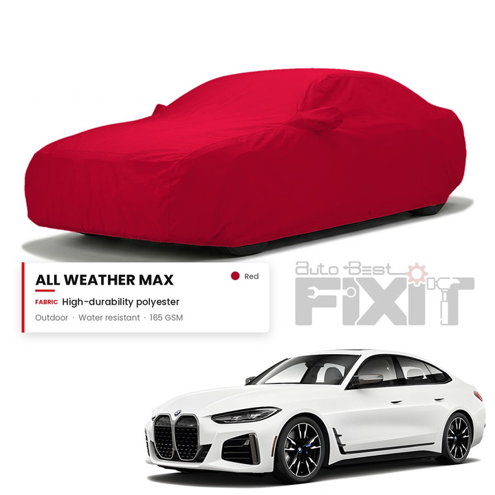BMW i4 Car Body Cover Waterproof, Scratch Proof with Cotton Lining, Mirror & Antenna Pockets