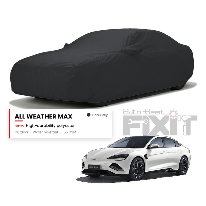 BYD Seal Car Body Cover Waterproof, Scratch Proof with Cotton Lining, Mirror & Antenna Pockets