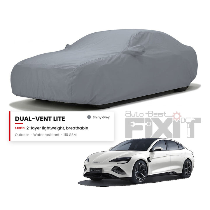 BYD Seal Car Body Cover Waterproof, Scratch Proof with Cotton Lining, Mirror & Antenna Pockets