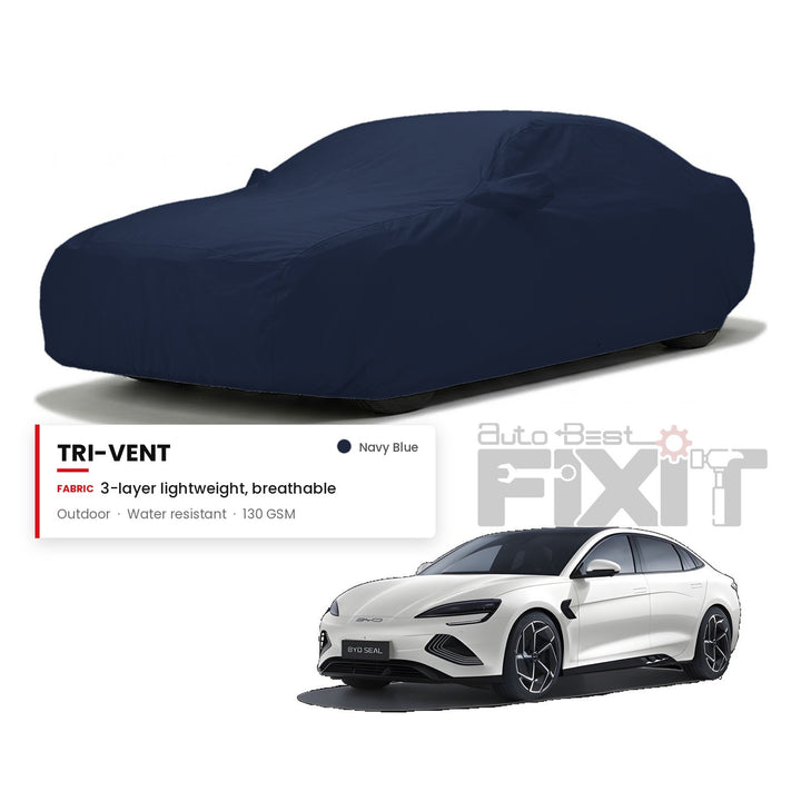 BYD Seal Car Body Cover Waterproof, Scratch Proof with Cotton Lining, Mirror & Antenna Pockets