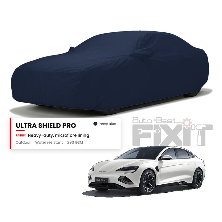 BYD Seal Car Body Cover Waterproof, Scratch Proof with Cotton Lining, Mirror & Antenna Pockets