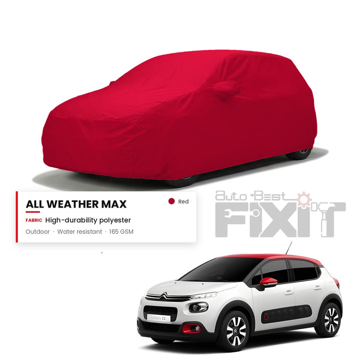Citroen C3 Car Body Cover Waterproof, Scratch Proof with Cotton Lining, Mirror & Antenna Pockets