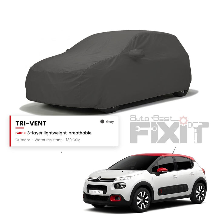 Citroen C3 Car Body Cover Waterproof, Scratch Proof with Cotton Lining, Mirror & Antenna Pockets