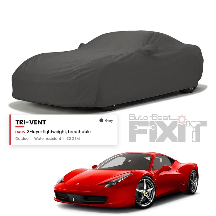 Ferrari 458 Italia Car Body Cover Waterproof, Scratch Proof with Cotton Lining, Mirror & Antenna Pockets